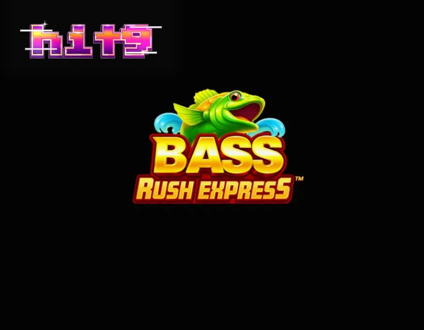 Tampilan antarmuka permainan slot Bass Rush Express dengan tema memancing dan fitur nelayan.